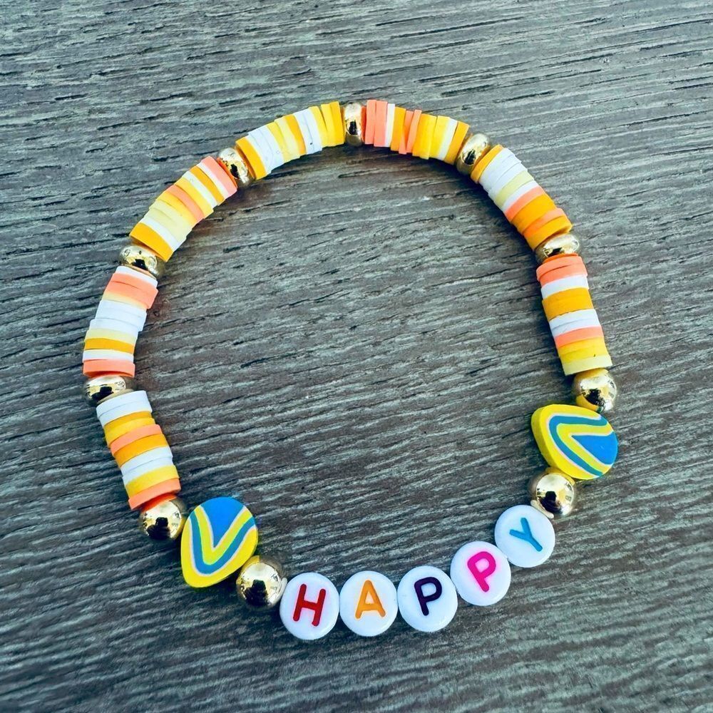 Happy Beaded Summer Jewelry Bracelet